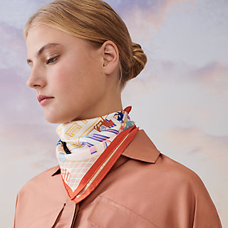 24SS エルメス Horse Club Detail カレ45 シルクスカーフ Hermès Horse Club Detail scarf 45 | Hermès UAE